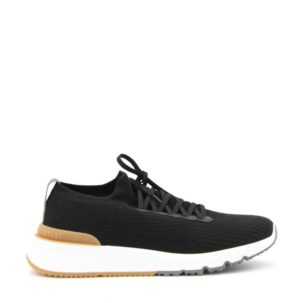 BRUNELLO CUCINELLI Black Leather Sneakers Product Image