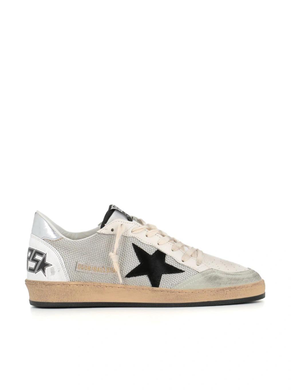 GOLDEN GOOSE Ball-star Low-top Sneakers In Grey Product Image