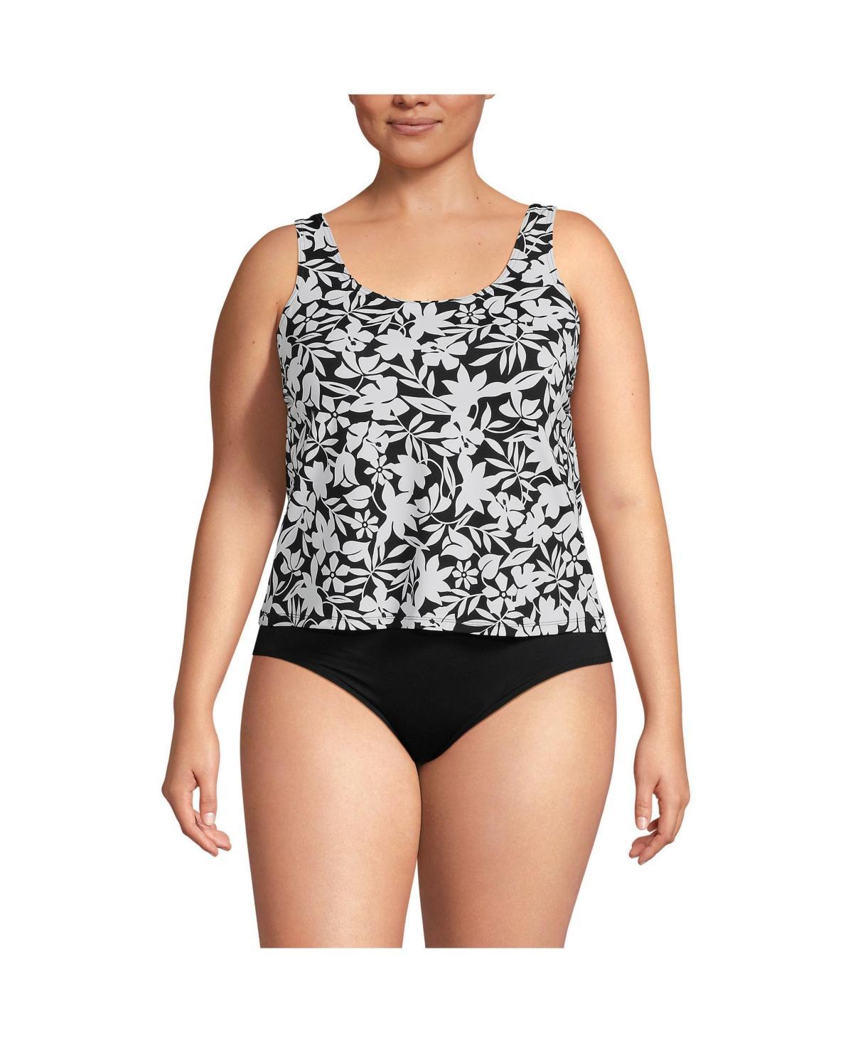 Women's Chlorine Resistant One Piece Scoop Neck Fauxkini Swimsuit Product Image