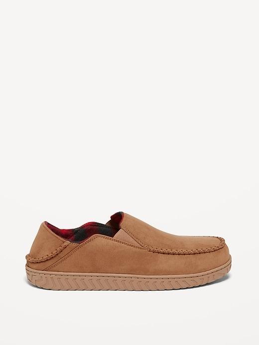 Faux-Suede Moccasin Slippers Product Image