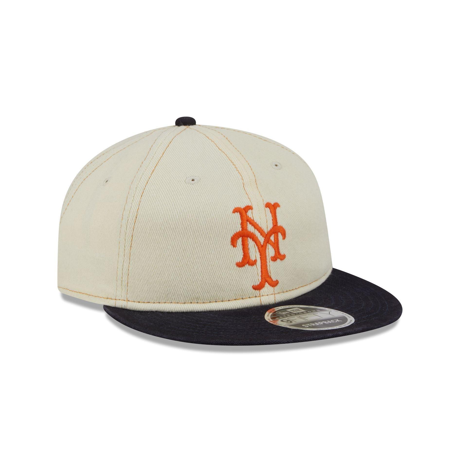 New York Mets Chrome Denim Retro Crown 9FIFTY Adjustable Hat Male Product Image