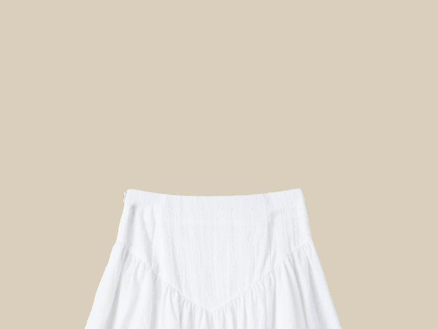 Ruffle Hem Dotted Skirt Product Image