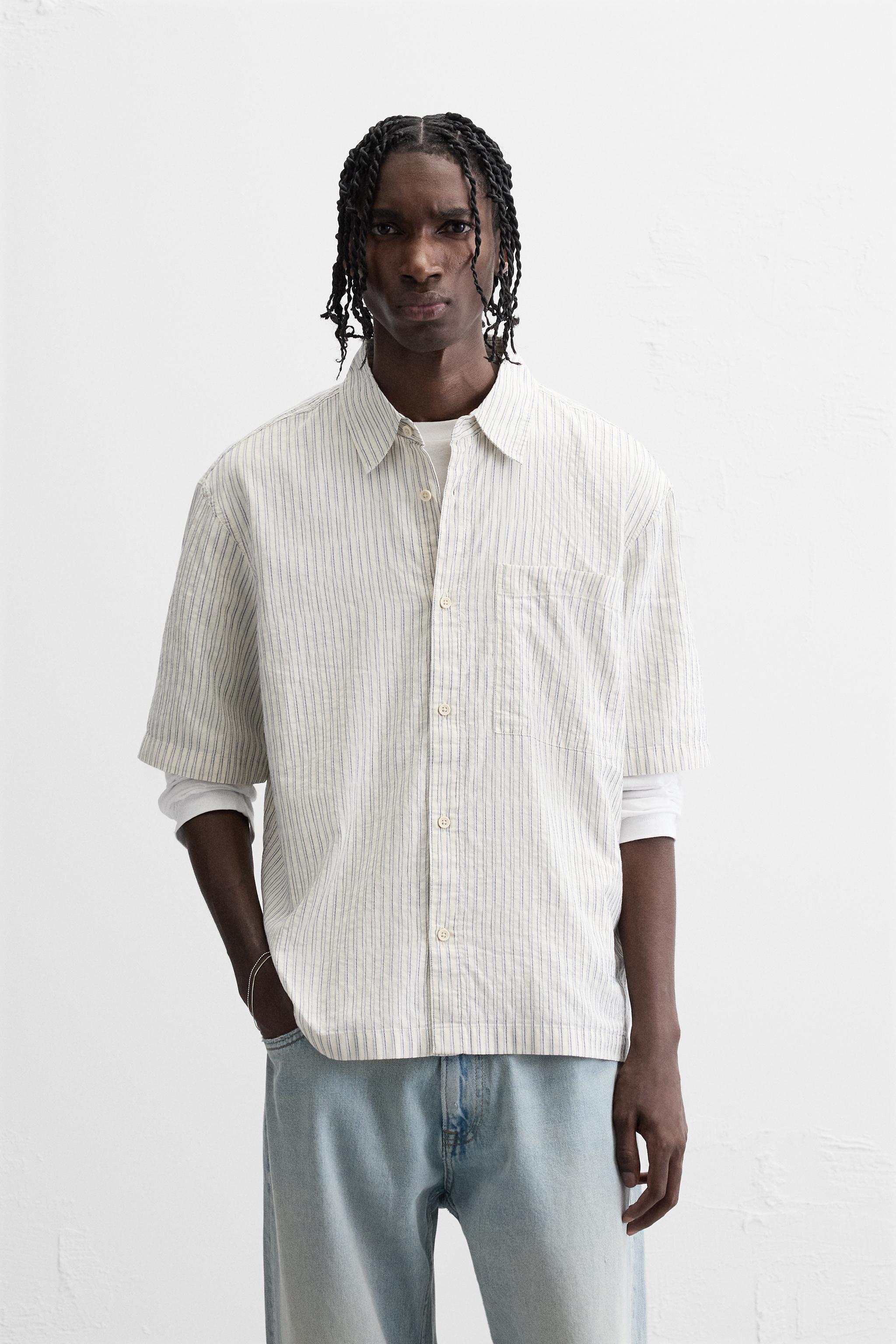 TEXTURED STRIPED SHIRT Product Image