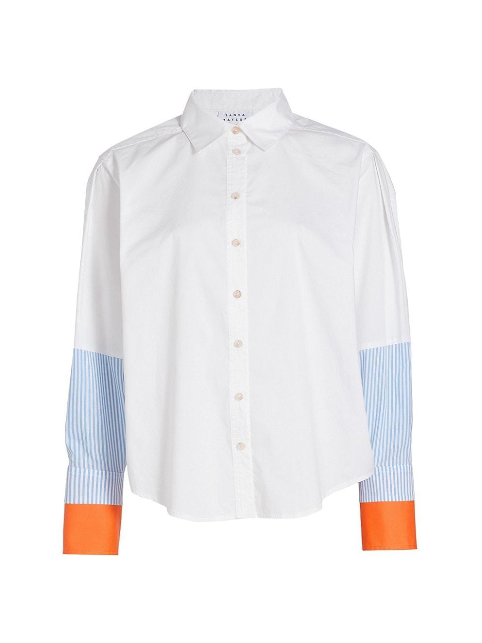 Womens Margaux Cotton-Blend Button-Front Shirt Product Image