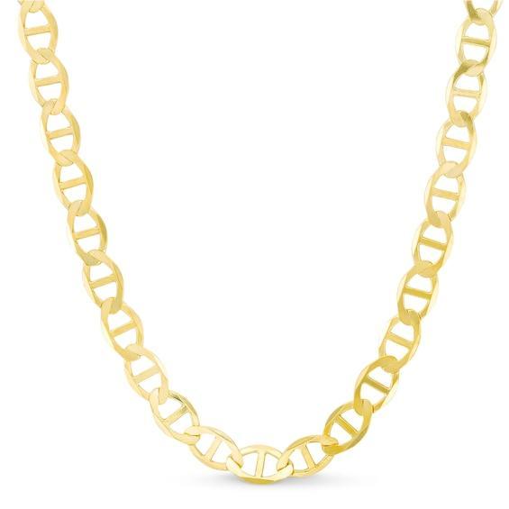 Men's 7.7mm Mariner Chain Necklace in Solid 14K Gold - 22" Product Image