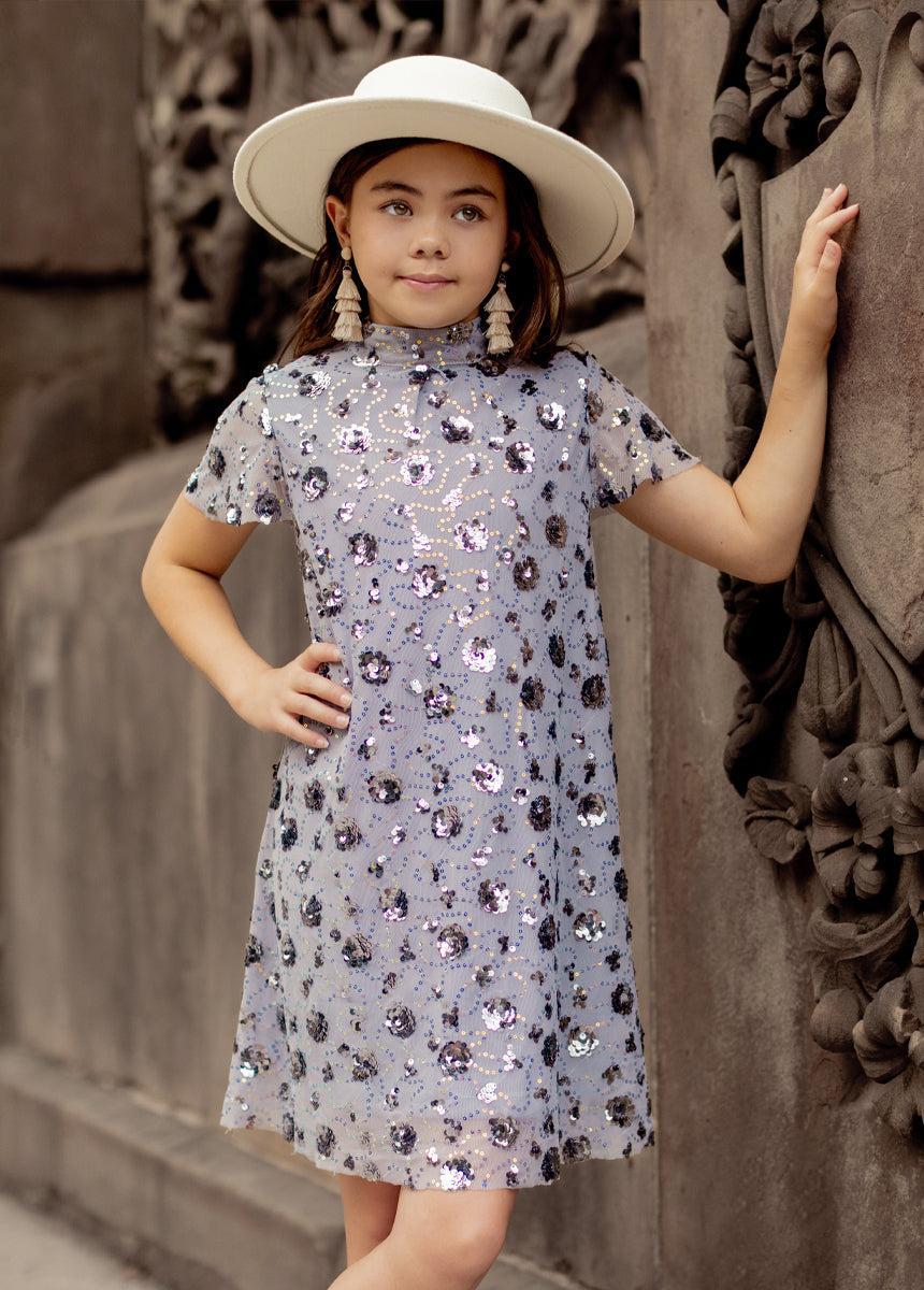 Ansel Dress in Blue Smoke Product Image