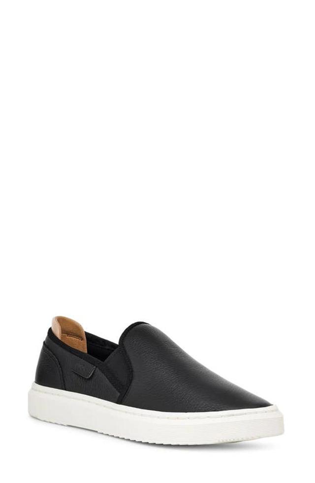 Alameda Leather Slip-on Sneakers In Black Product Image