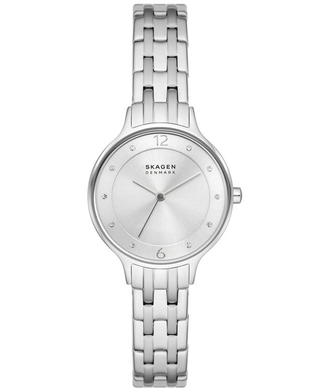 Skagen Womens Anita Lille Three Hand Silver-Tone Stainless Steel Watch 30mm Product Image