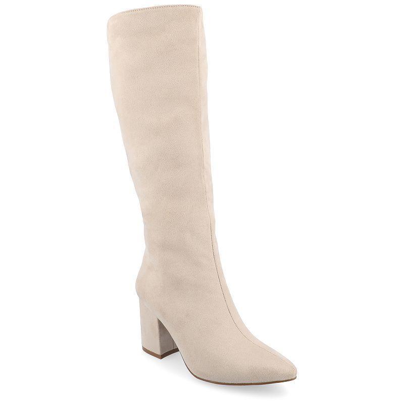 Journee Collection Tru Comfort Foam Womens Ameylia Knee High Boots Ivory Product Image