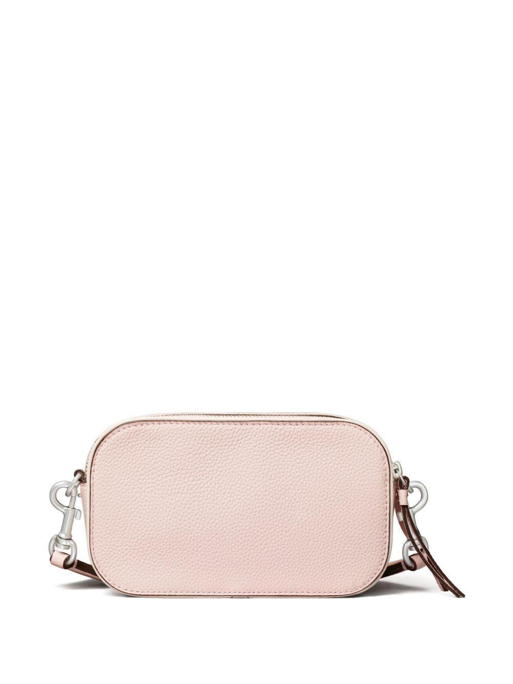 TORY BURCH Mini Miller Leather Crossbody Bag In Pink Product Image