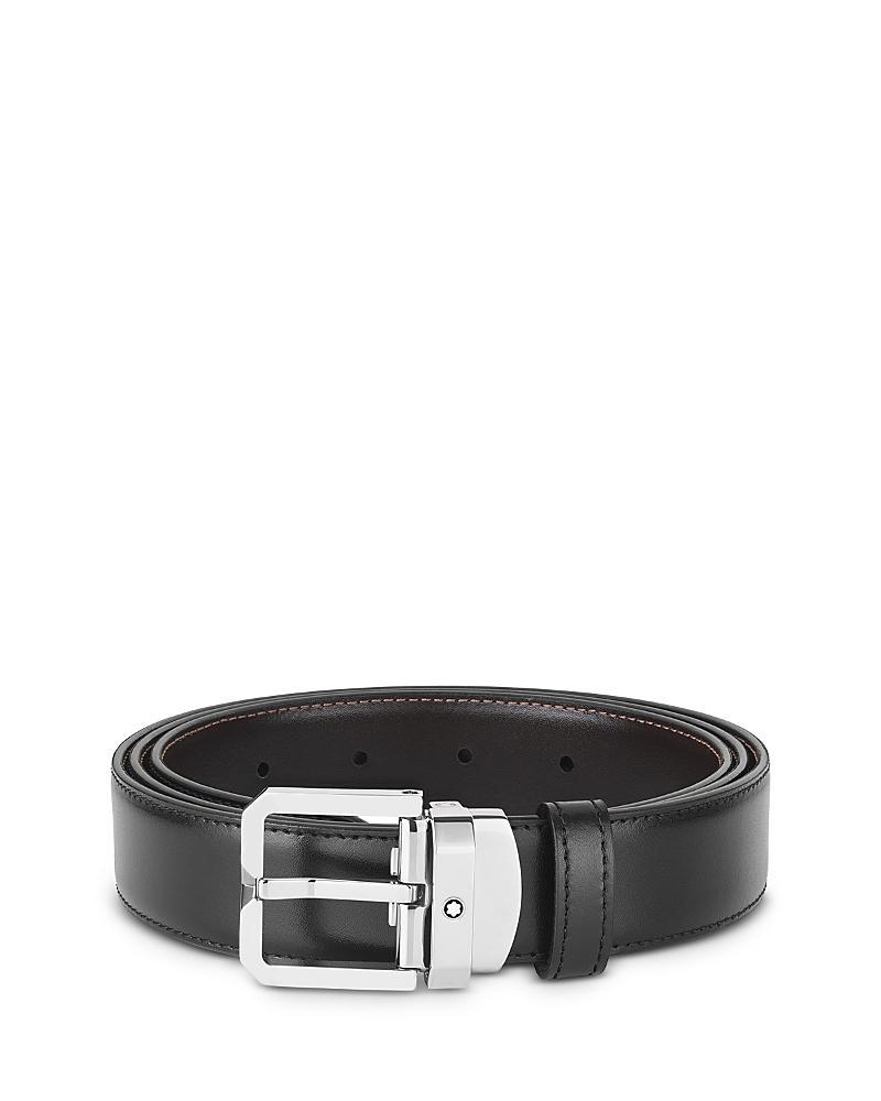 Montblanc Mens Reversible Leather Square Buckle Belt Product Image