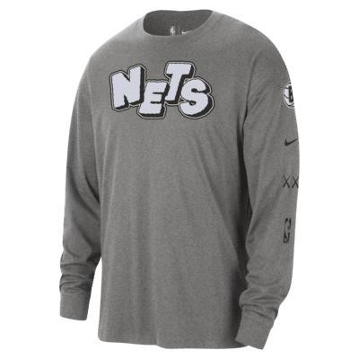 Brooklyn Nets 2023/24 City Edition Men's Nike NBA Max90 Long-Sleeve T-Shirt Product Image