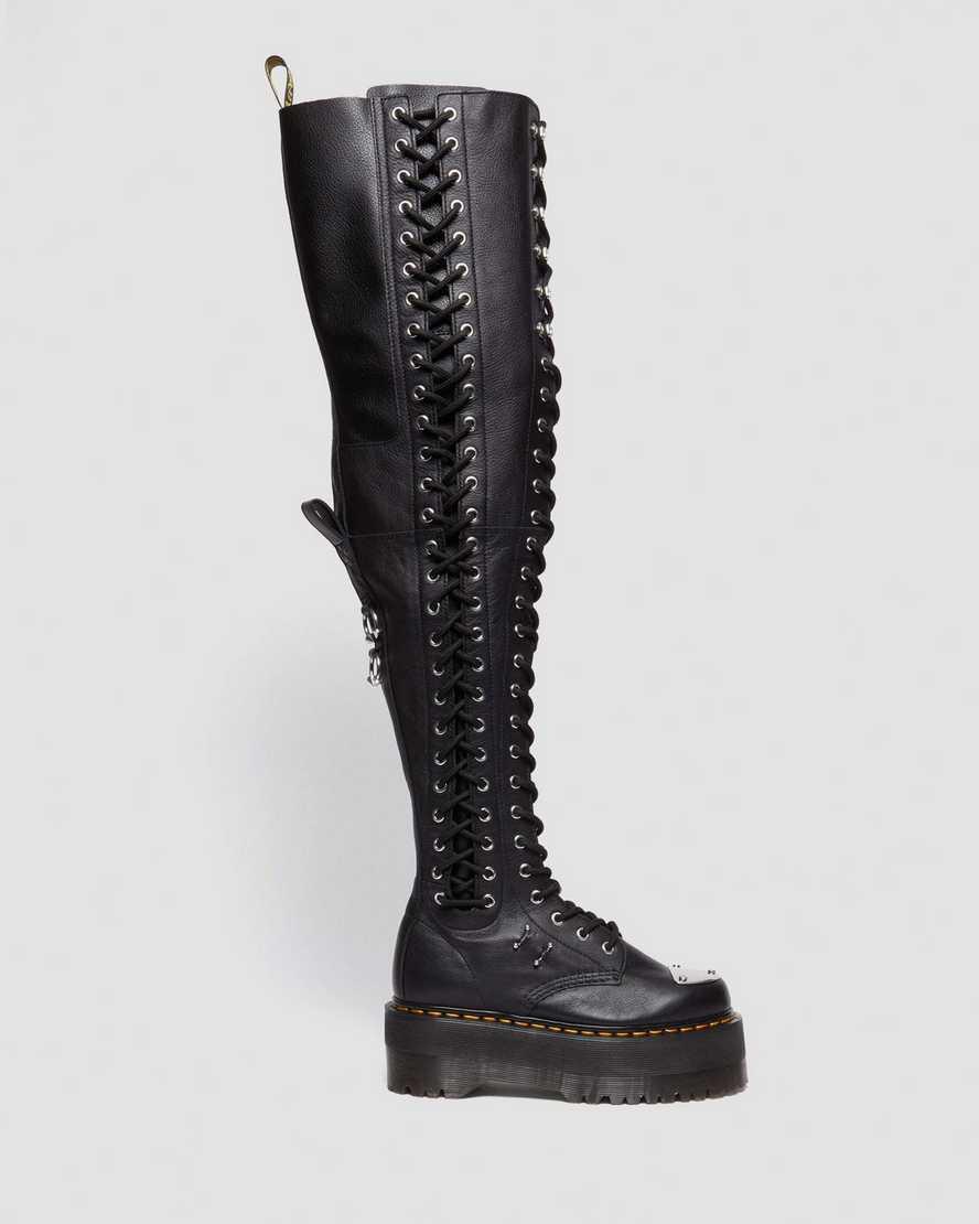 28-Eye Extreme Max Virginia Leather Knee High Boots Product Image