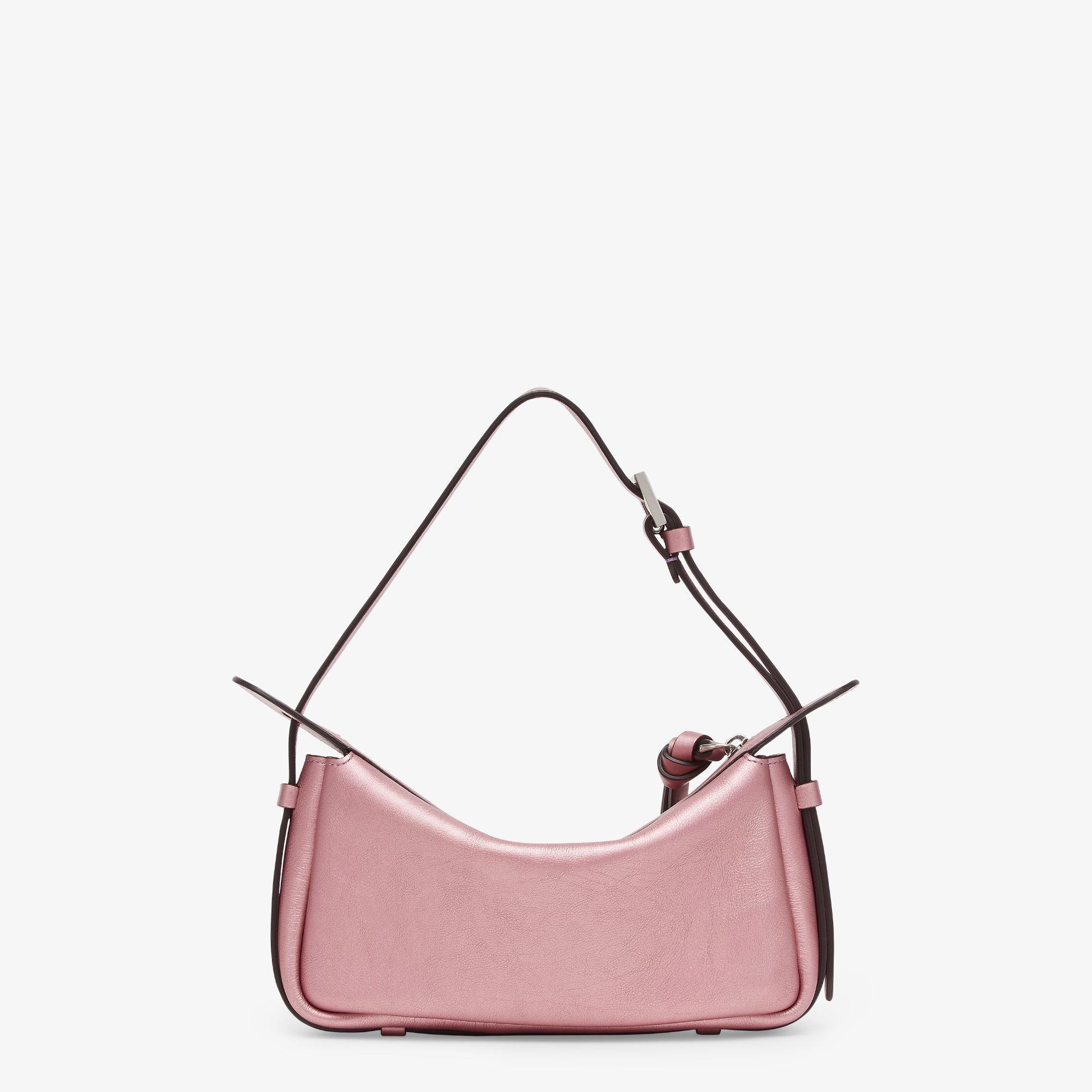 Simply Fendi MiniPink metallic leather mini-bag Product Image