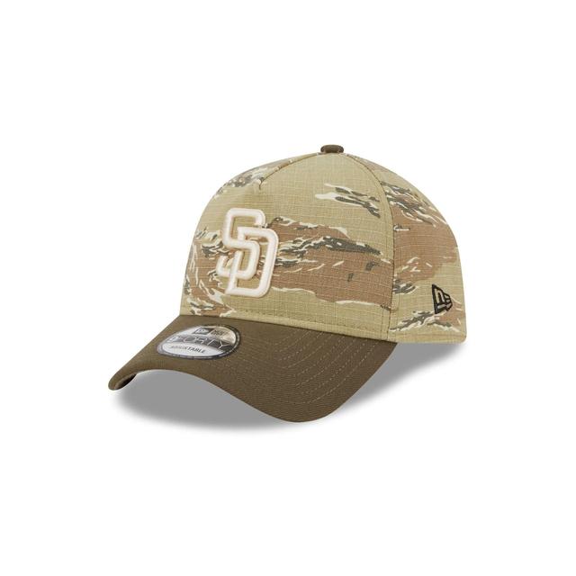 San Diego Padres Tiger Camo 9FORTY A-Frame Snapback Hat Male Product Image