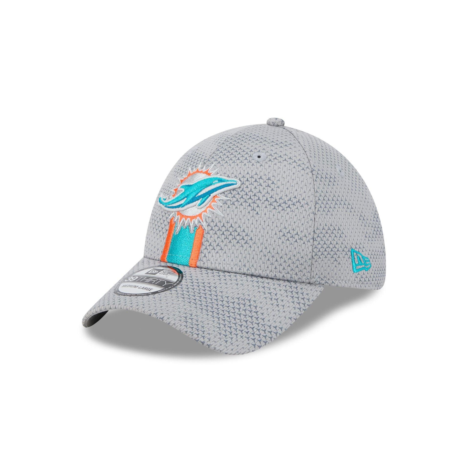 Miami Dolphins 2024 Sideline Gray 39THIRTY Stretch Fit Hat Male Product Image