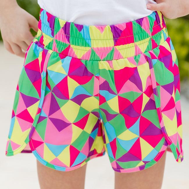 Kid's Errands To Run in Dimensional Diva High Waisted Athletic Shorts Product Image