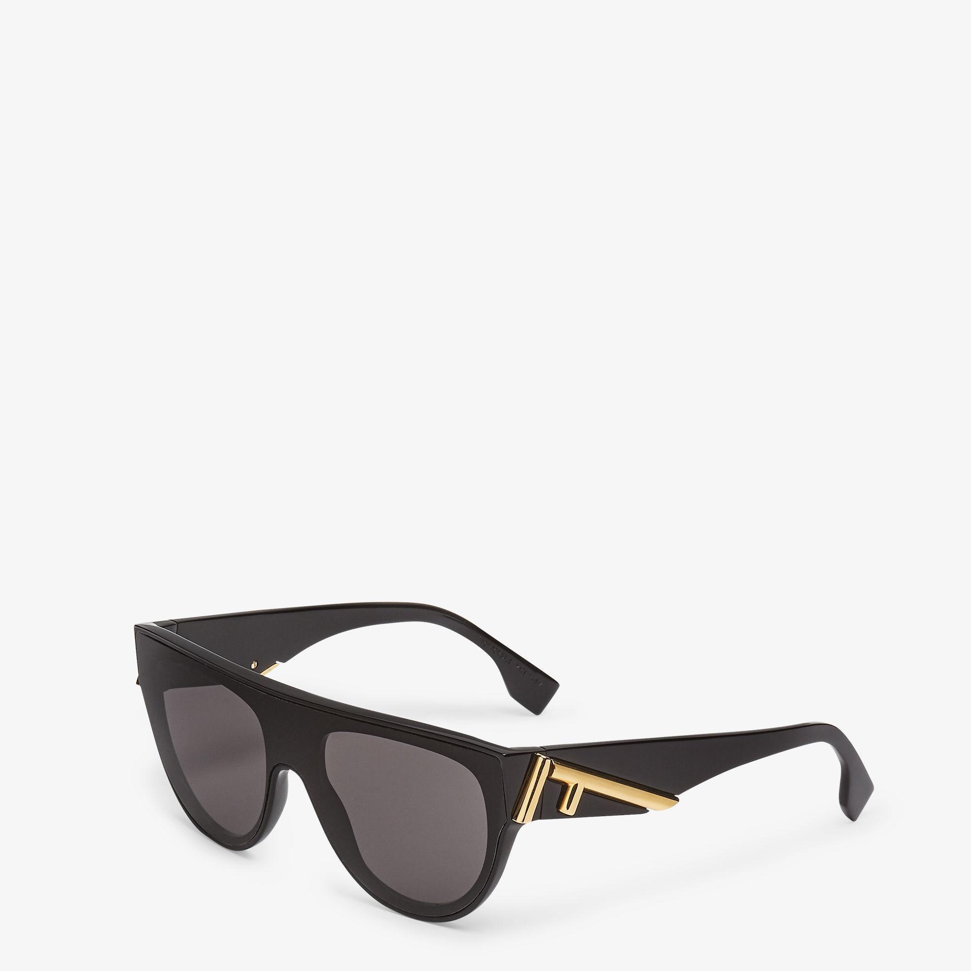 Fendi FirstBlack acetate shield sunglasses Product Image