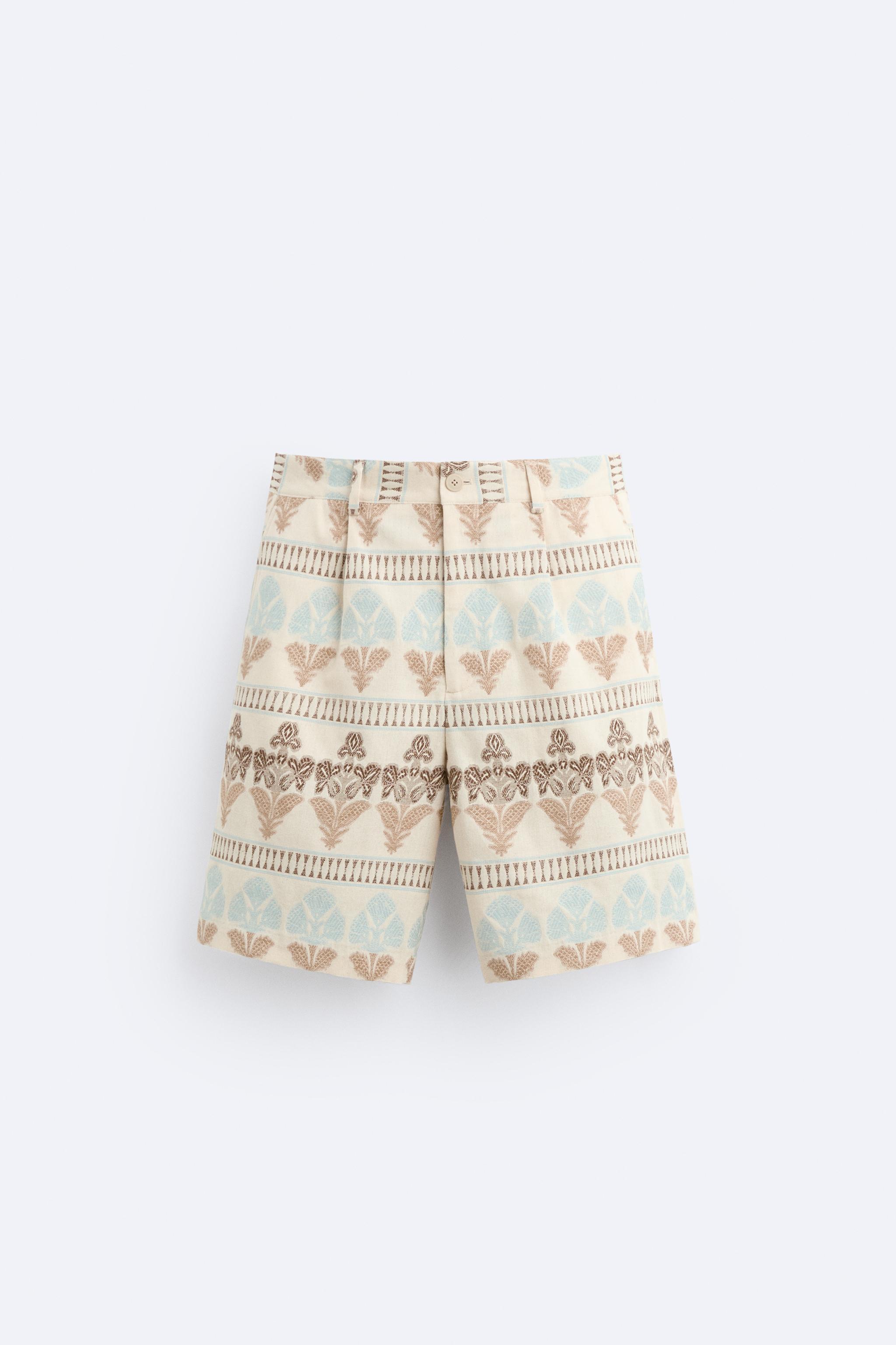 GEOMETRIC JACQUARD SHORTS Product Image