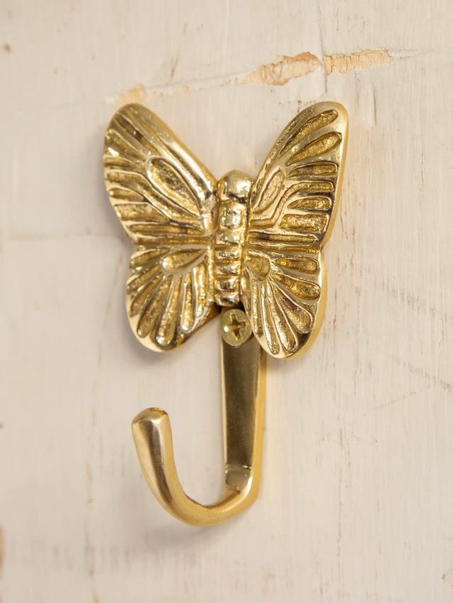 Brass Wall Hook - Butterfly Product Image