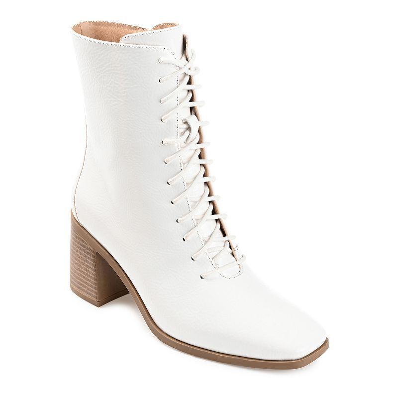 Journee Collection Covva Tru Comfort Foam Womens Ankle Boots Ivory Product Image