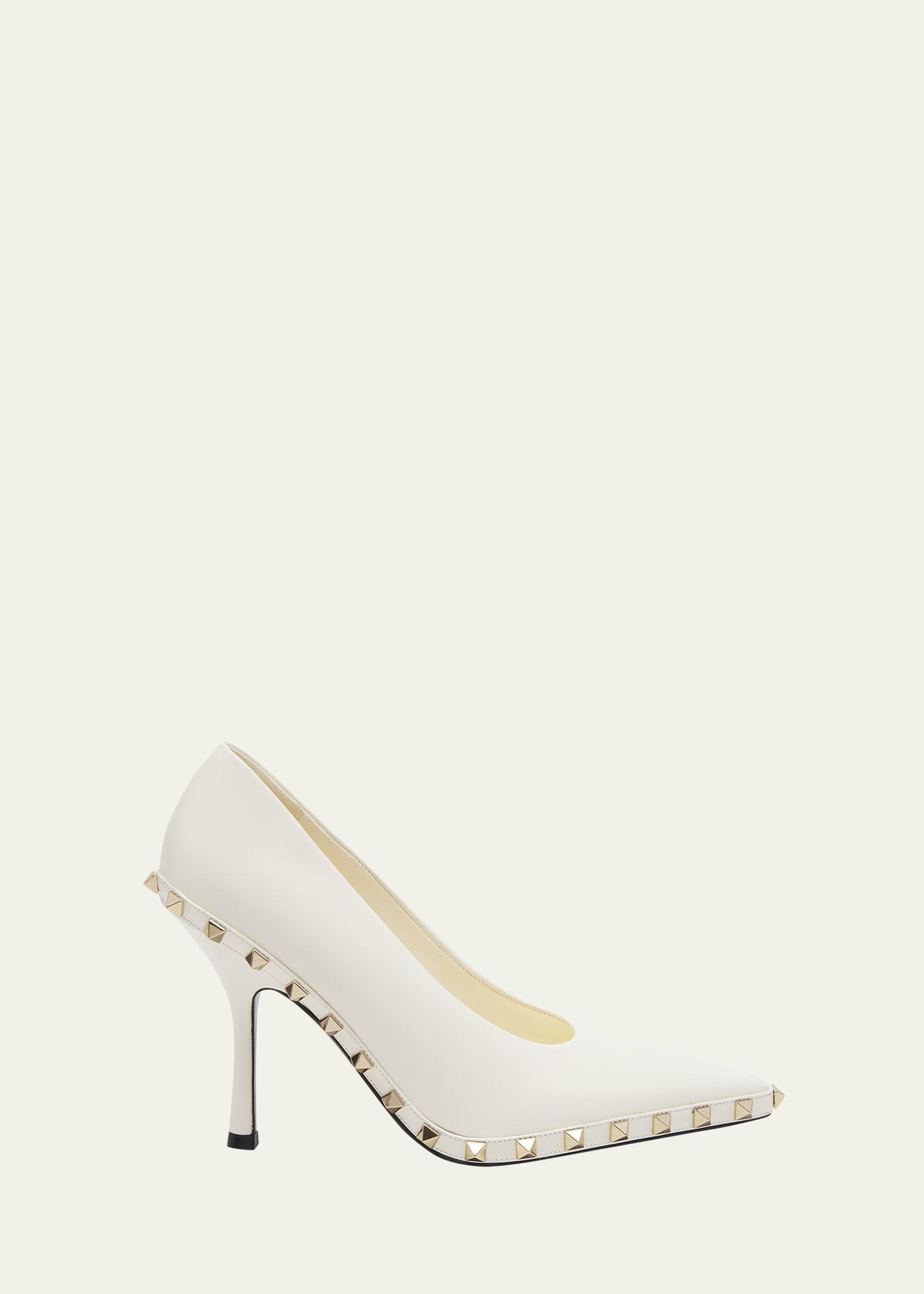 Womens Rockstud Pumps In Calfskin With Tone-On-Tone Studs Product Image