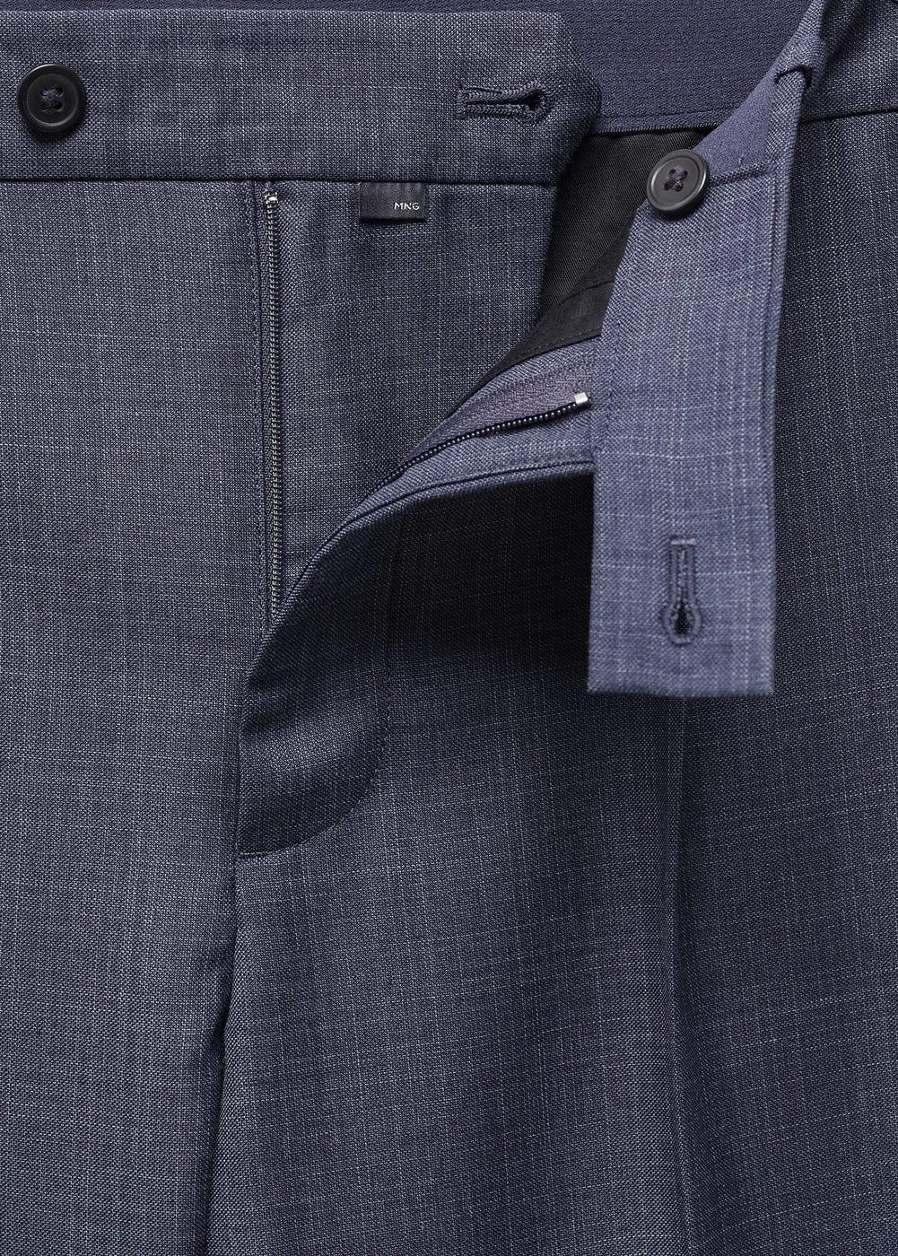 MANGO MAN - Pleat detail wool pants ink blueMen Product Image