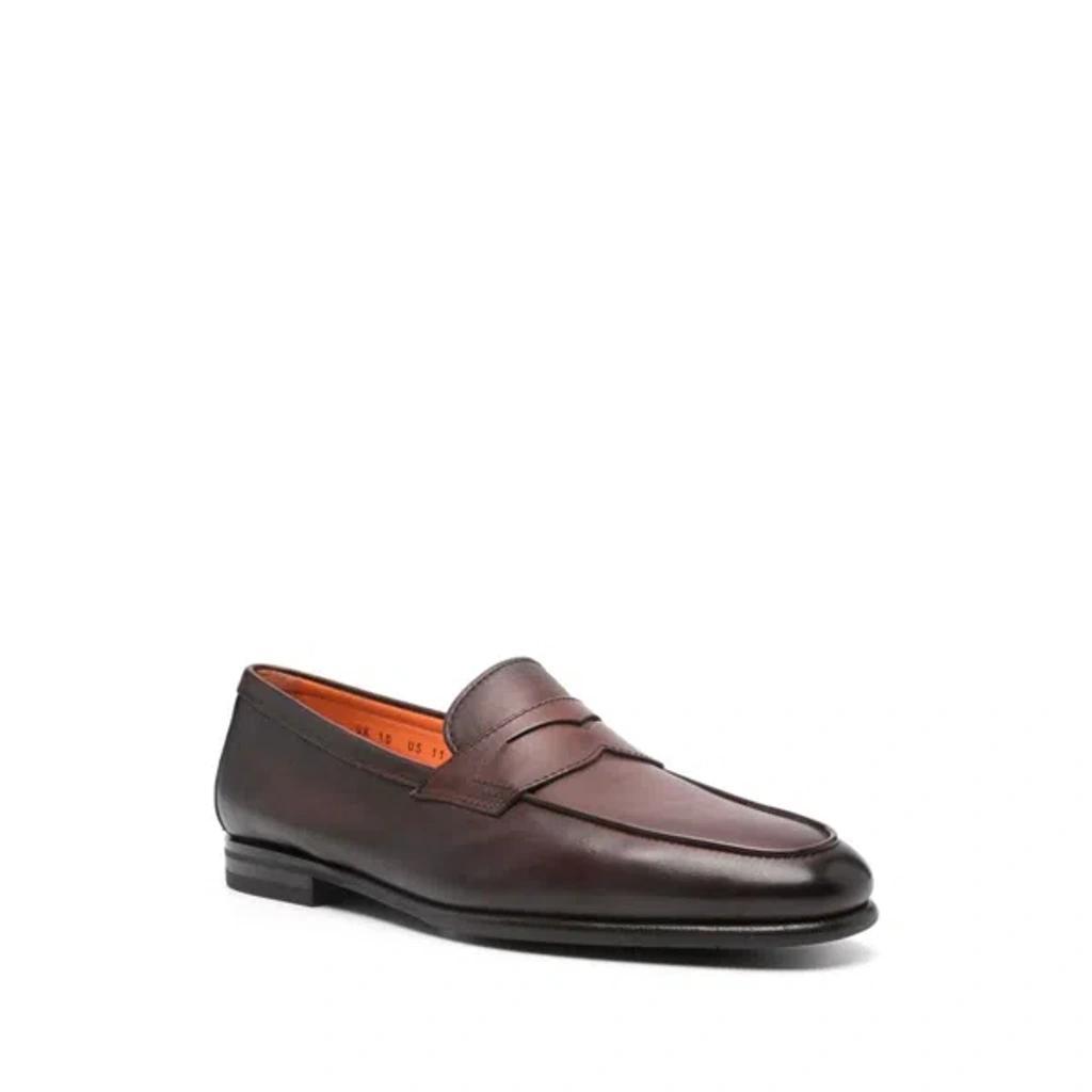 SANTONI Sneakers In Brown Product Image