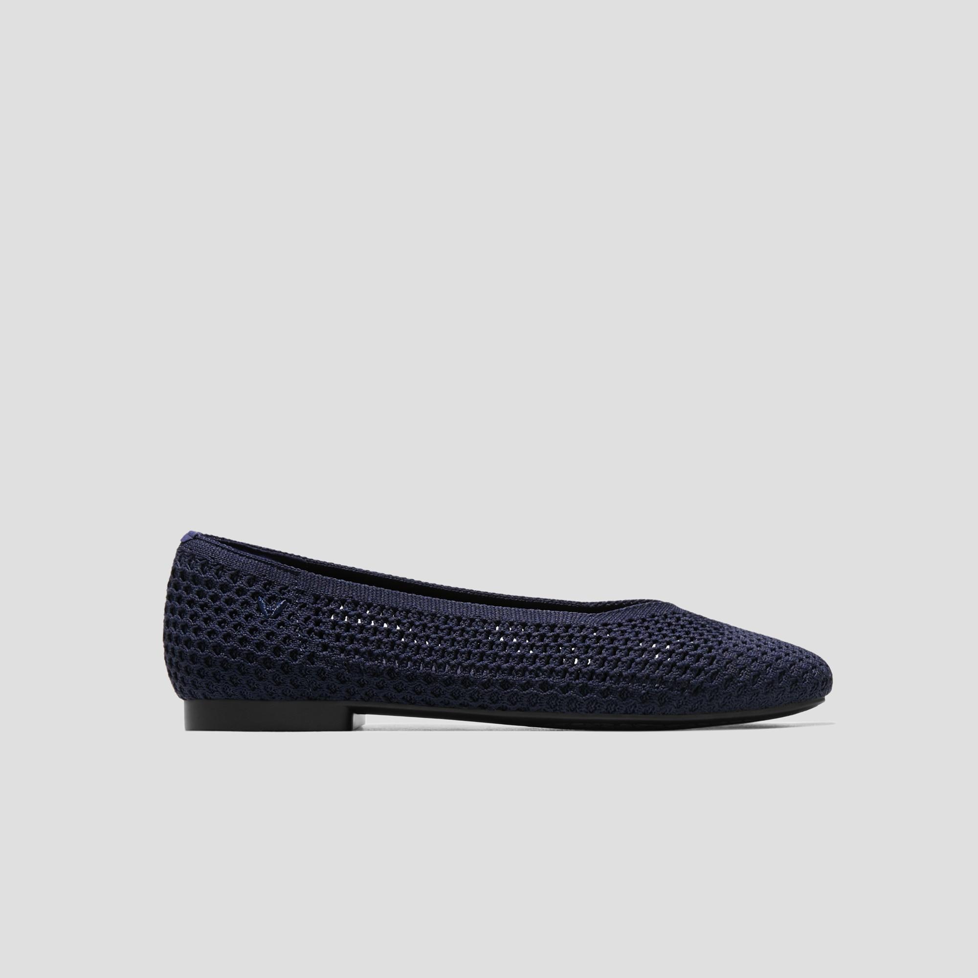 Square-Toe V-Cut Mesh Flats (Margot 2.0) Product Image