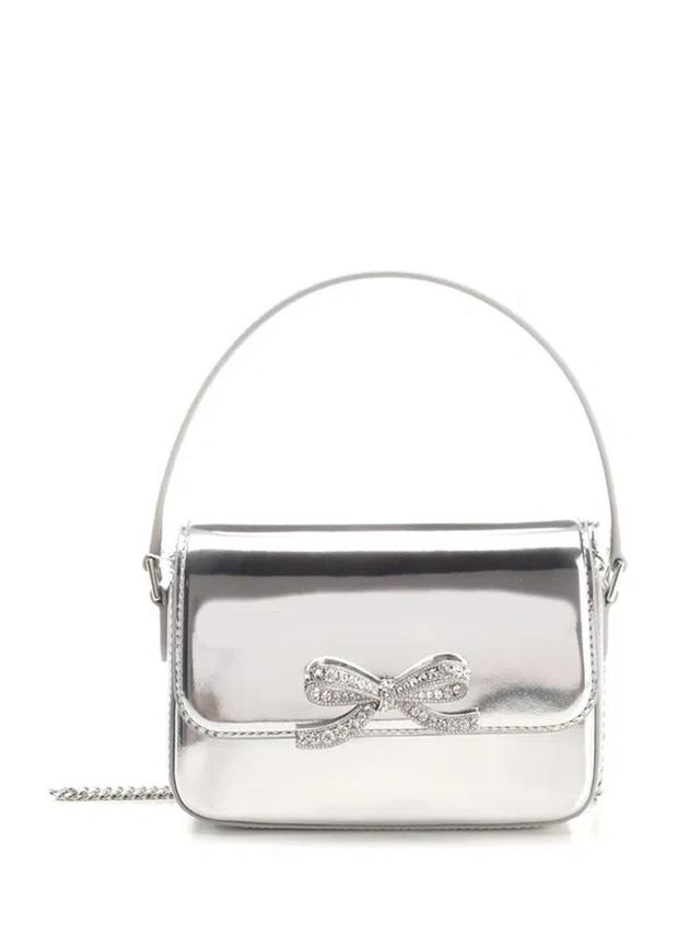 Micro Silver Leather Bag Product Image