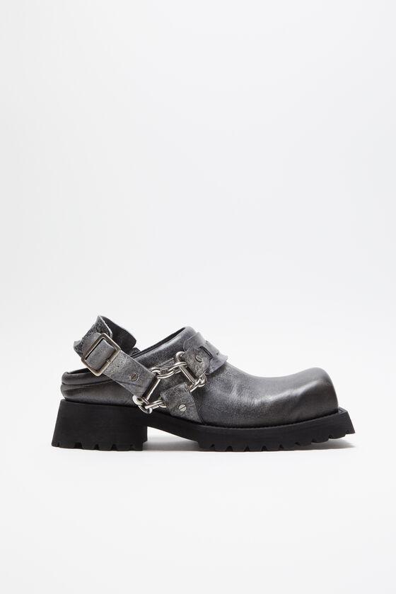 Leather buckle mule Product Image