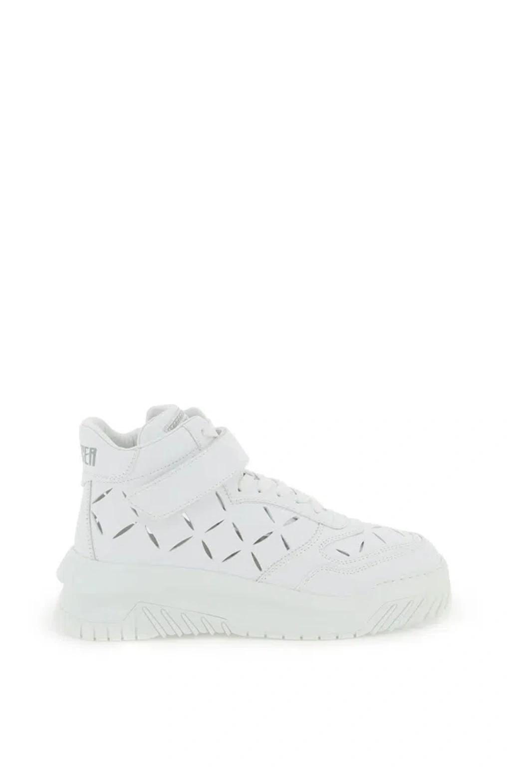 VERSACE Slashed Odissea Sneakers In White Product Image