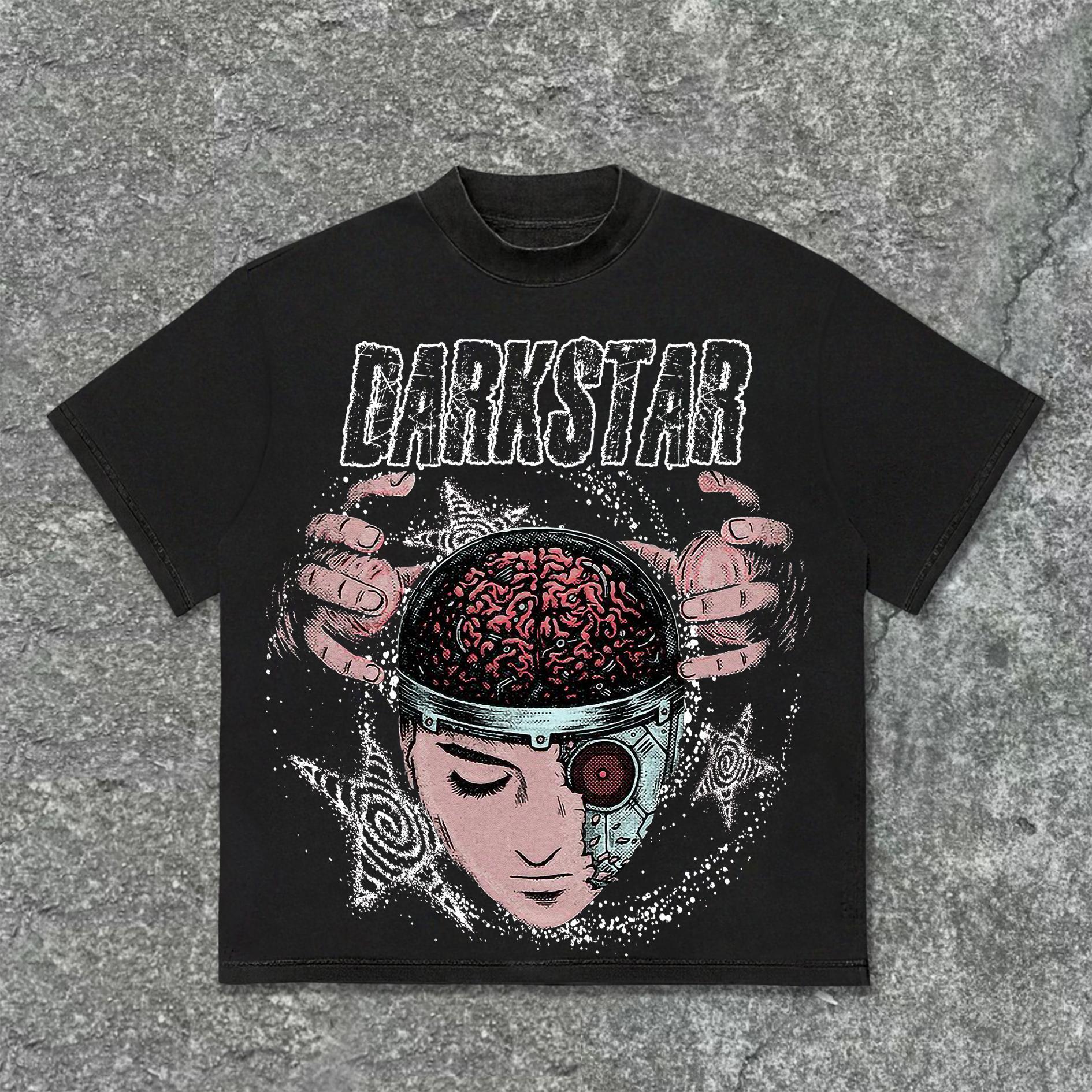 Hellstar Limited Brainstorm Casual Street Graphic Print Cotton T-Shirt Product Image