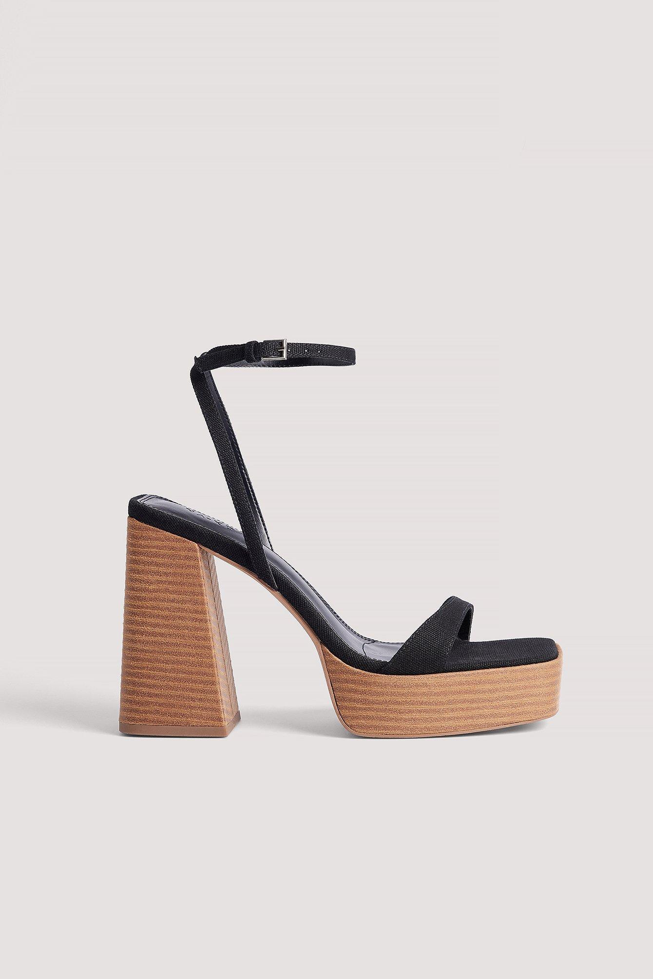 Wooden Heel Platform Sandals product image