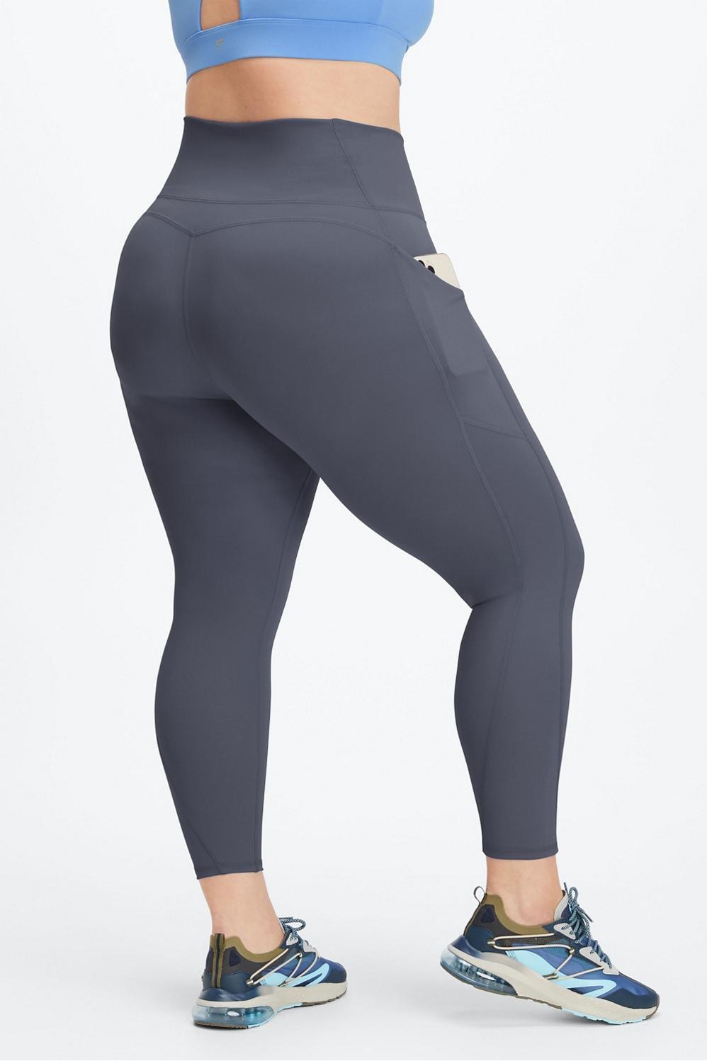 Fabletics Oasis High-Waisted 7/8 Legging Womens Pewter plus Size 4X Product Image