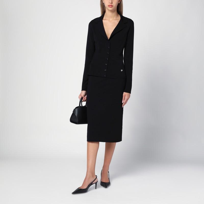 DOLCE & GABBANA Wool Pencil Skirt In Black Product Image