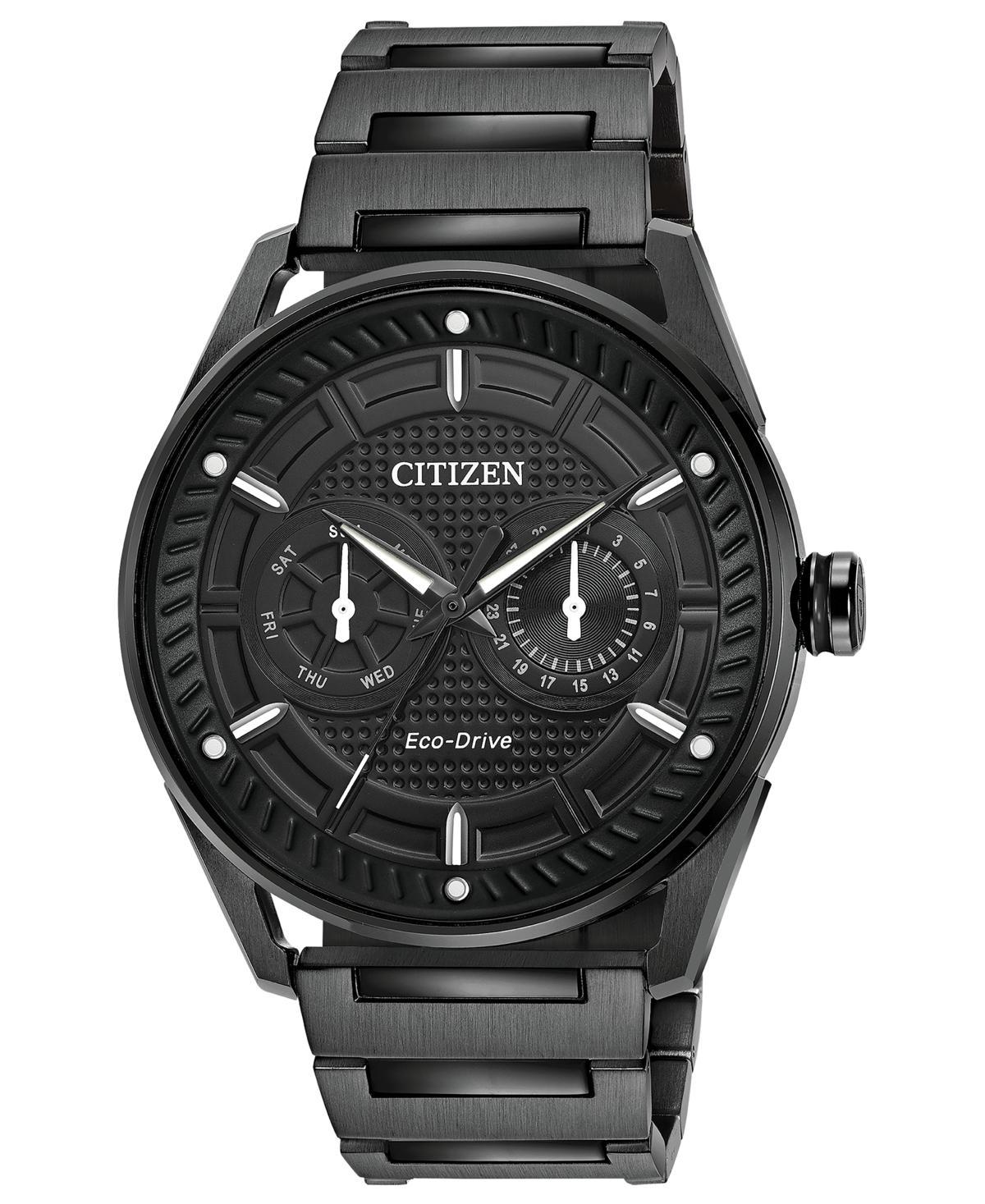 Men's Drive From Citizen Eco-Drive Stainless Steel Watch With Date And Black Stainless Steel Bracelet Product Image