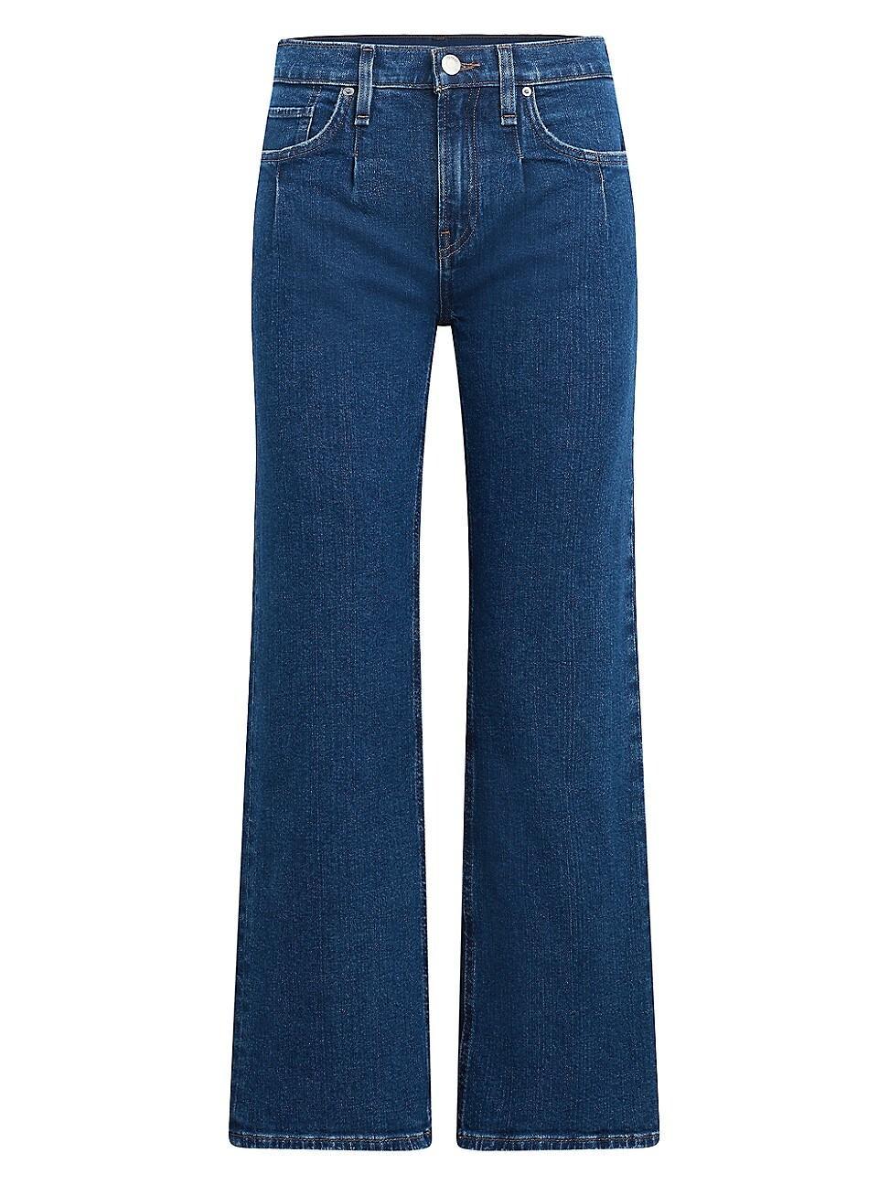 Womens Rosie Low-Rise Pleated Cropped Flare Jeans Product Image