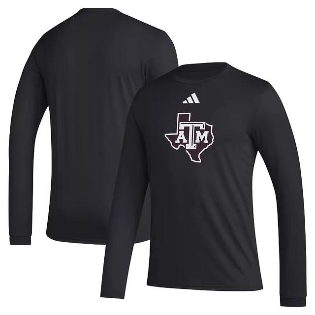 Mens adidas Maroon Texas A&M Aggies Primary Locker Logo Pre-Game Long Sleeve T-Shirt Product Image