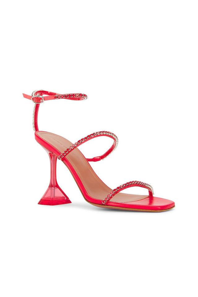 AMINA MUADDI Gilda Glass PVC Sandal in Red Product Image