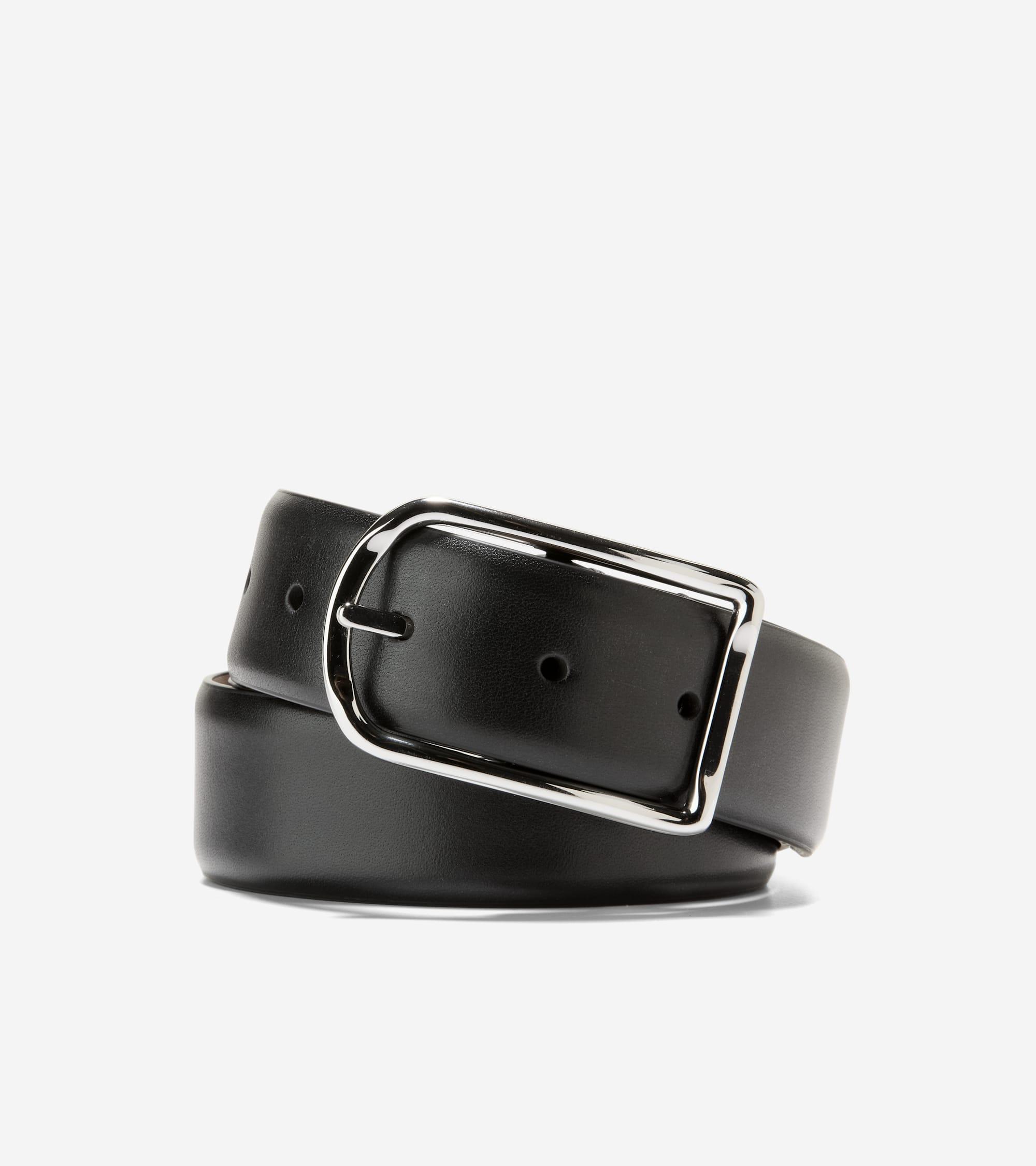 Cole Haan Mens 35Mm Rev Center Bar Belt - Black Size 36 Product Image