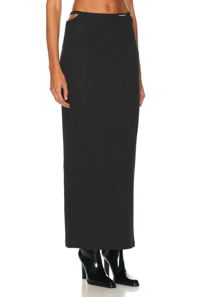 Womens G-String Ribbed Midi-Skirt Product Image