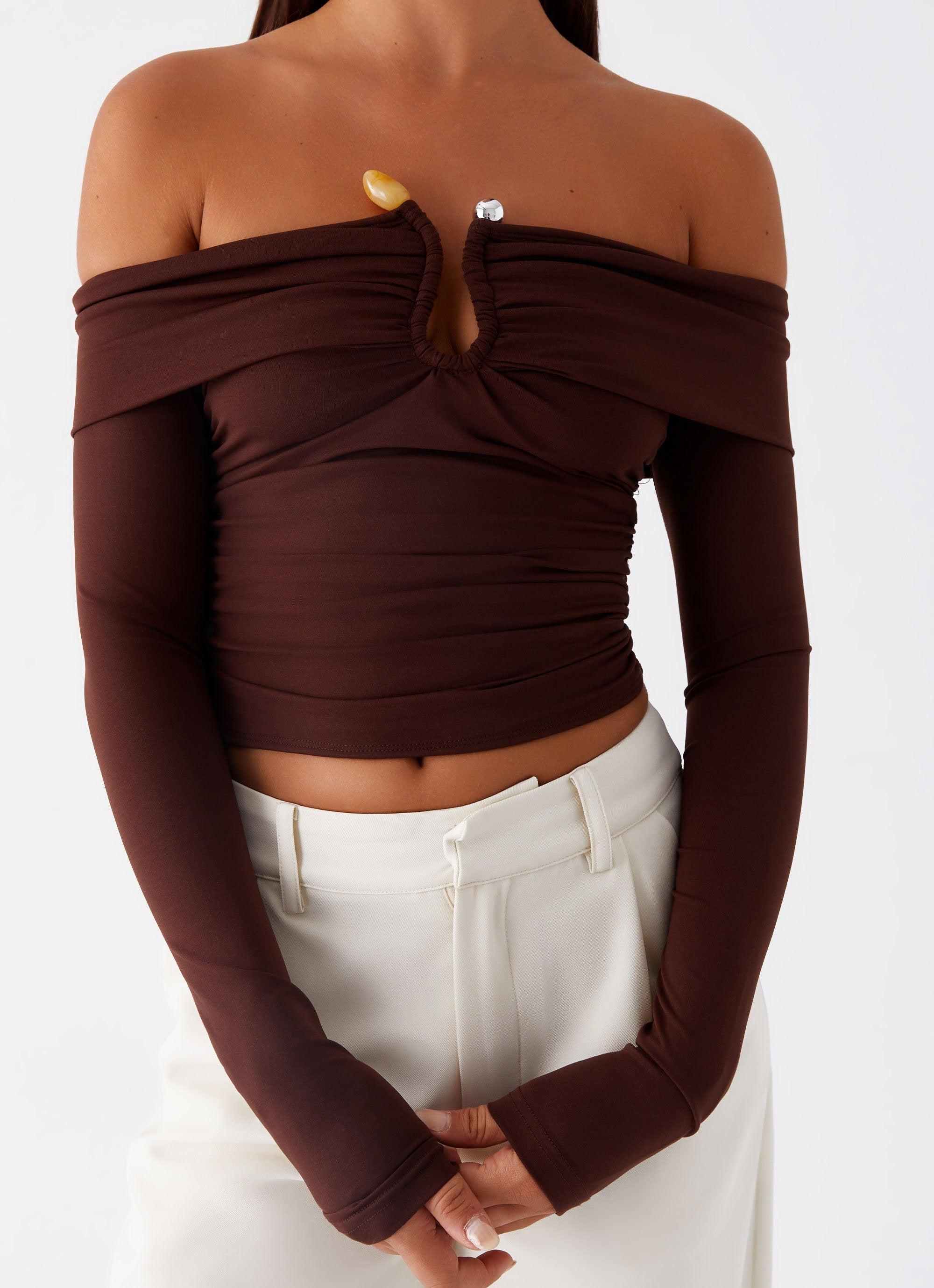 Rudy Long Sleeve Top - Chocolate Product Image