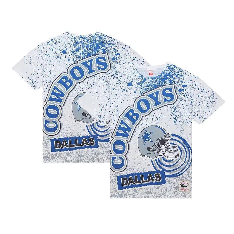 Mens Mitchell & Ness Dallas Cowboys Team Burst Sublimated T-Shirt Product Image