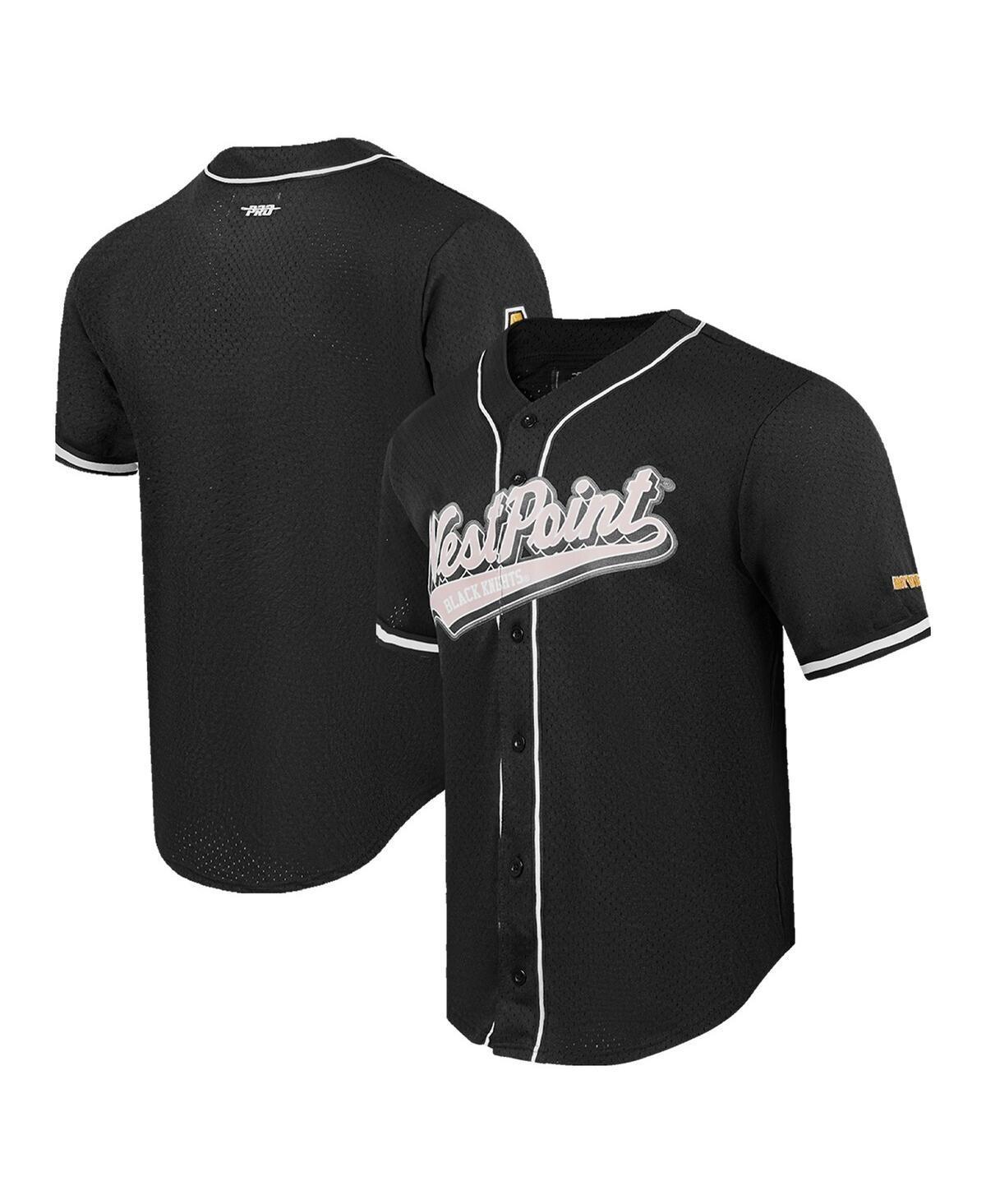 Mens Pro Standard Black Army Black Knights Mesh Full-Button Replica Baseball Jersey - Black Product Image