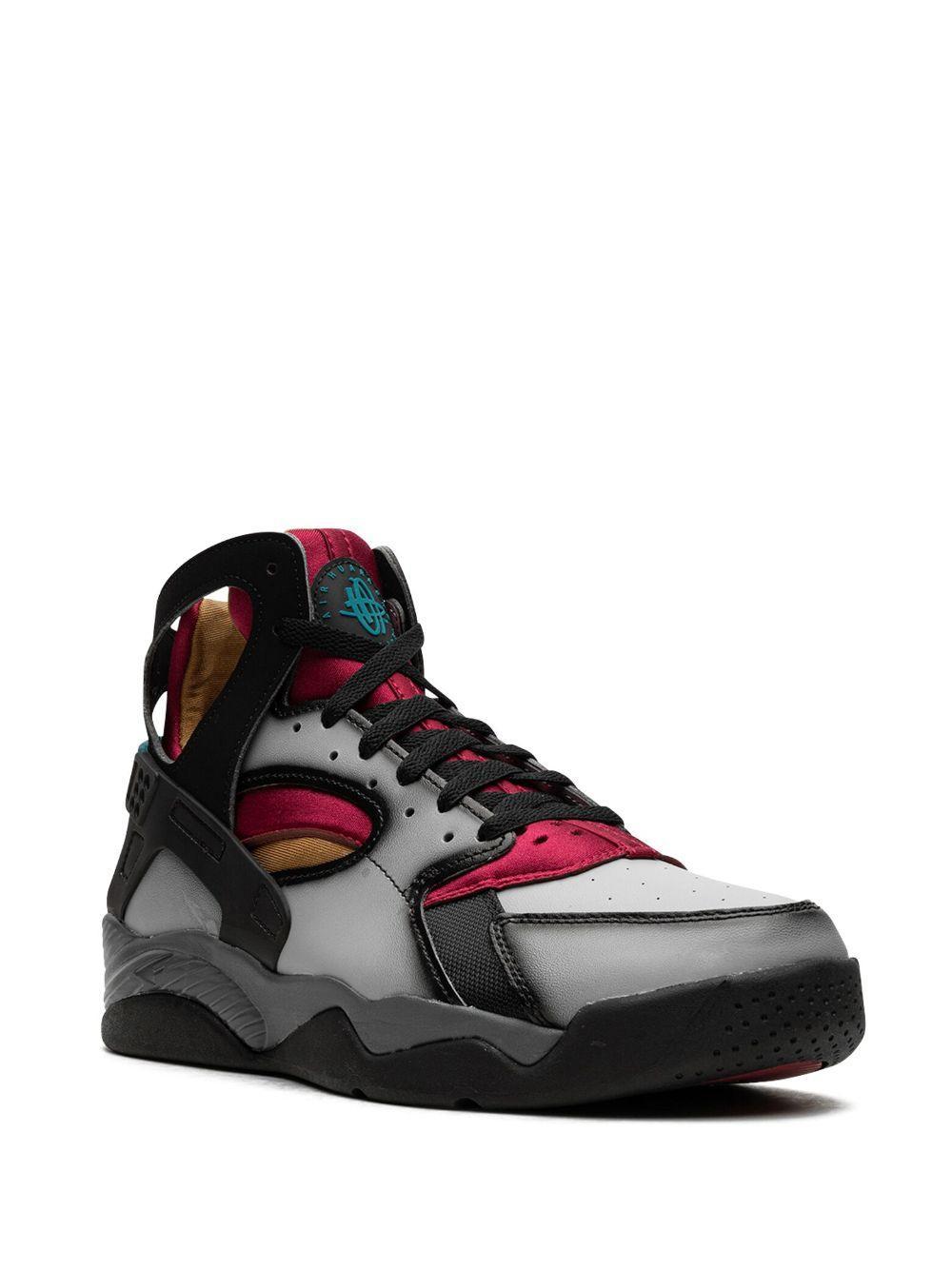 Jordan Men's Air Flight Huarache Casual Shoes In Light Smoke Grey/black/iron Grey/noble Red Product Image