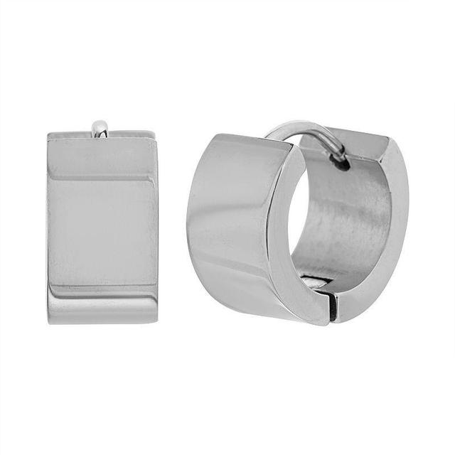 1913 Mens Stainless Steel Huggie Hoop Earrings, Multicolor Product Image