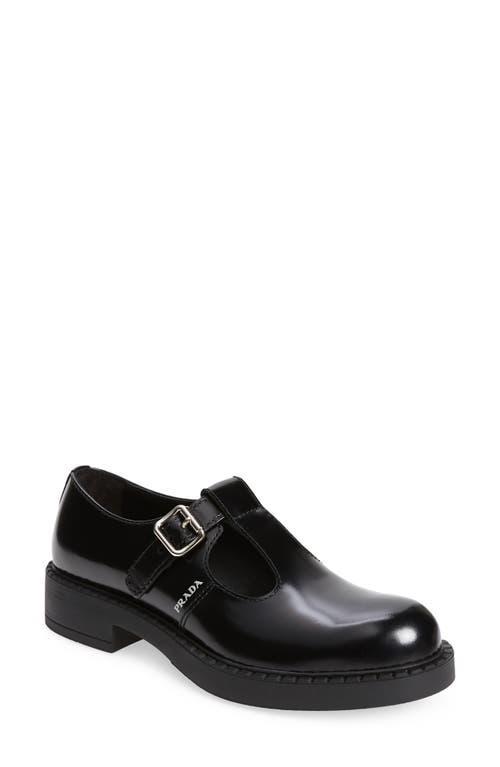 Prada Chocolate T-Strap Shoe Product Image