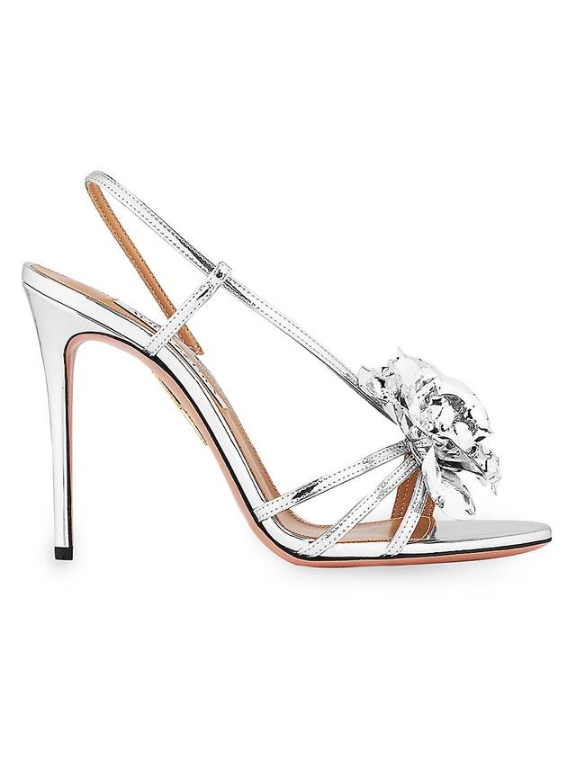 Womens Paris Rose 105MM Strappy Metallic Sandals Product Image