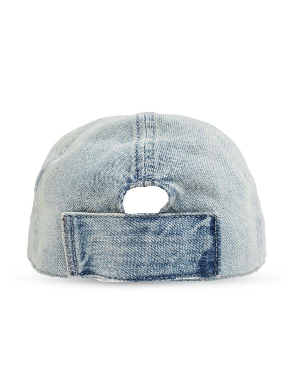 logo-patch denim cap Product Image